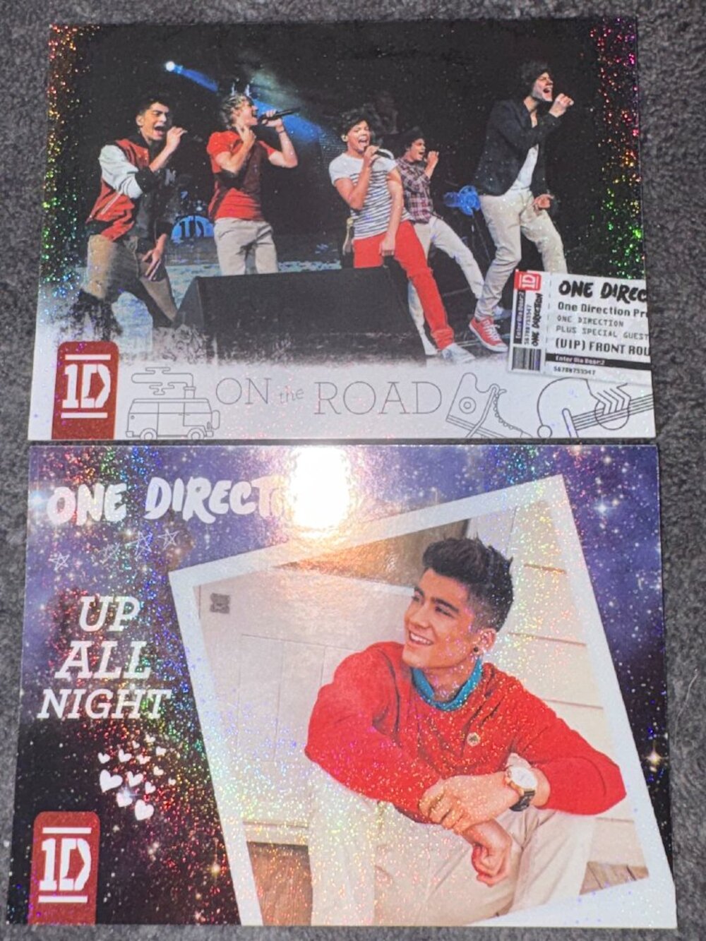 Official One Direction Trading Card Stardust Chase Variants Zayn and 1D
